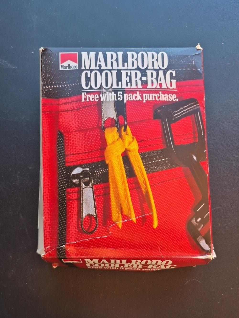 Marlboro Red Cooler Bag with Yellow Pulls and Black Trim